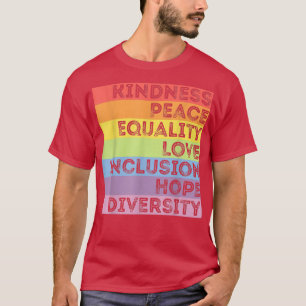 Camiseta Derechos humanos, amabilidad, paz, amor, igualdad