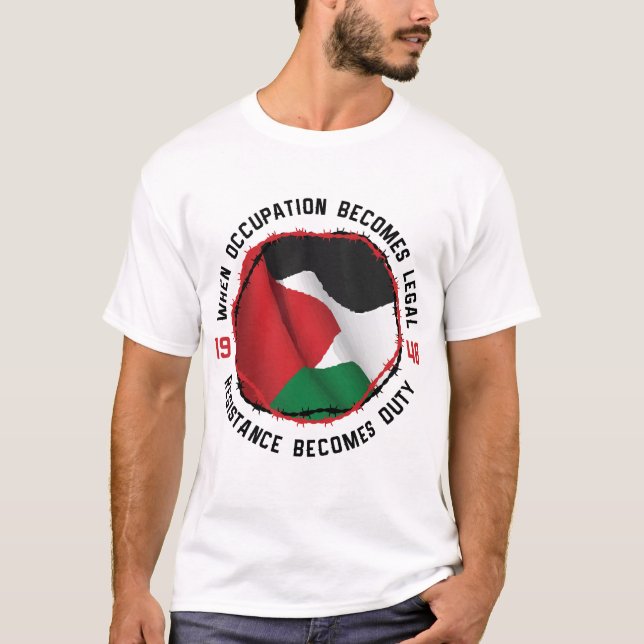 Camiseta Derechos humanos de la resistencia a la ocupación  (Anverso)