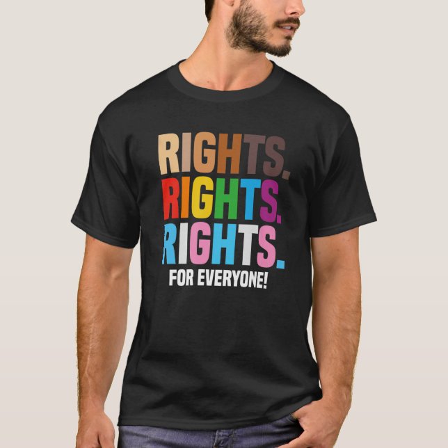 Camiseta Derechos humanos LGBTQ Orgullo por la justicia rac (Anverso)