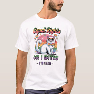 Camiseta Derechos Iguales - Orgullo LGBTQ gracioso y blanco