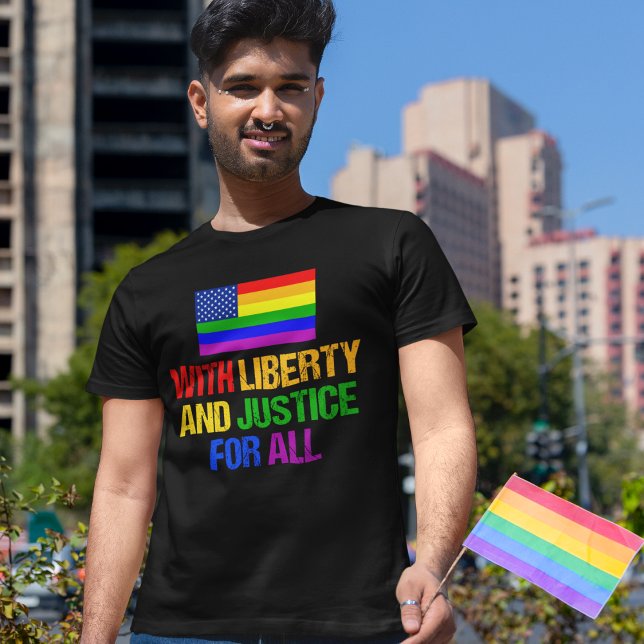 Camiseta Derechos LGBTQ Arcoiris Bandera Estadounidense Org (Subido por el creador)