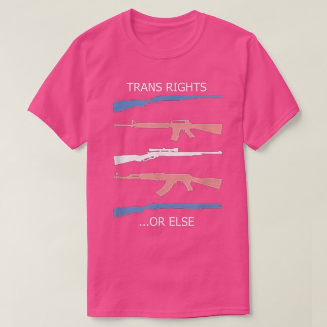 Camiseta Derechos Trans Gun O Más 2645  (Diseño del anverso)