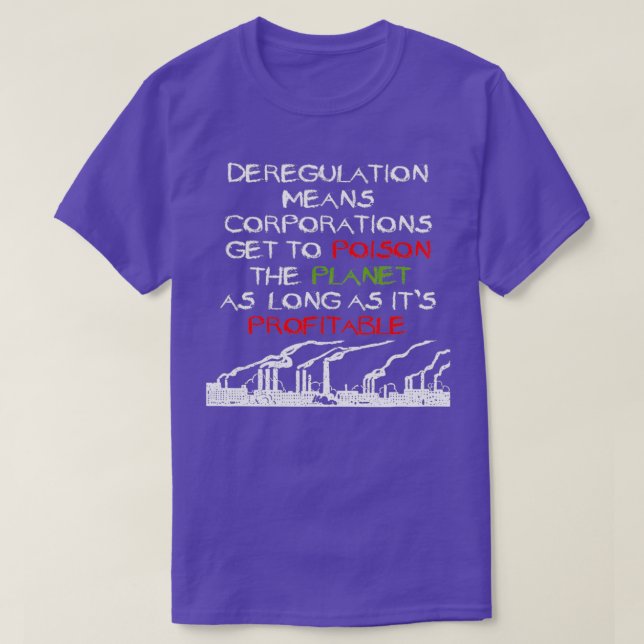 Camiseta Deregulation Means  (Diseño del anverso)