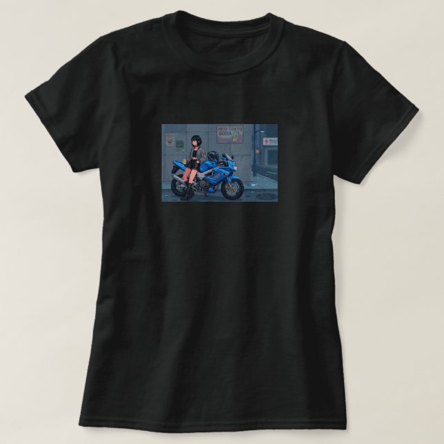 Camiseta Deriva en una noche lluviosa (Diseño del anverso)