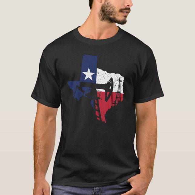 Camiseta Derivación de yacimientos petrolíferos de Texas -  (Anverso)