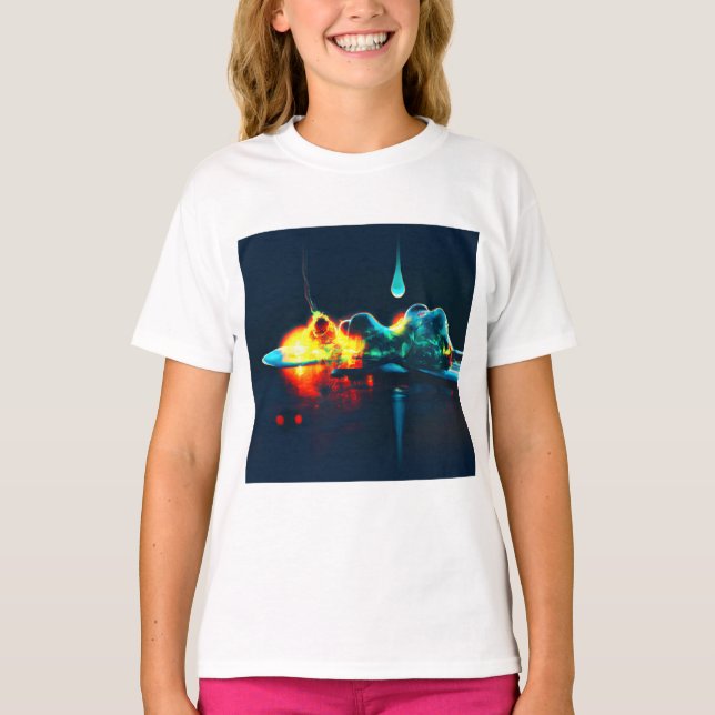 Camiseta Derivación líquida brillante (Anverso)