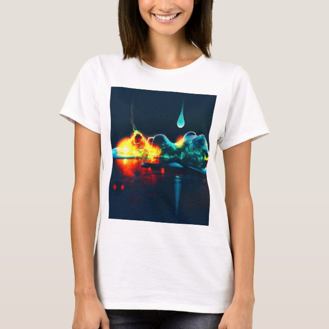 Camiseta Derivación líquida brillante (Anverso)