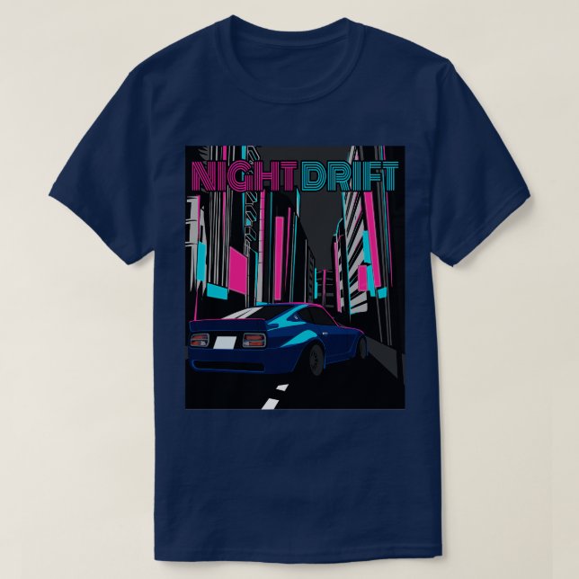 Camiseta Derivación nocturna NIssan Fairlady Z 240z (Diseño del anverso)