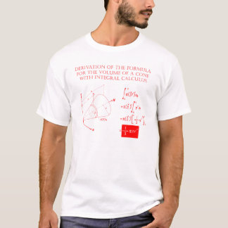 Camiseta Derivación para el fomula del volumen de un cono