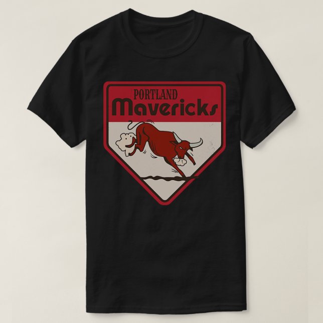 Camiseta Derogados Mavericks de Portland Béisbol TShirt (Diseño del anverso)