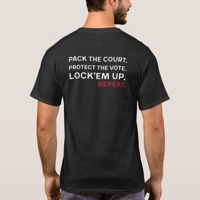 Camiseta Derogar.Juzgar.Procesar.Repetir (Reverso)
