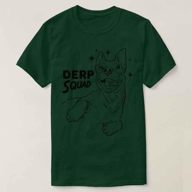 Camiseta Derp Squad Derpy Pitbull Derpy Dog (Diseño del anverso)