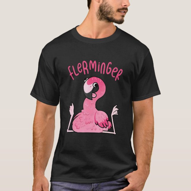 Camiseta Derpy Flamingo Flerminger Animal Cute Mascota (Anverso)