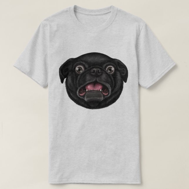 Camiseta Derpy Pug (Diseño del anverso)