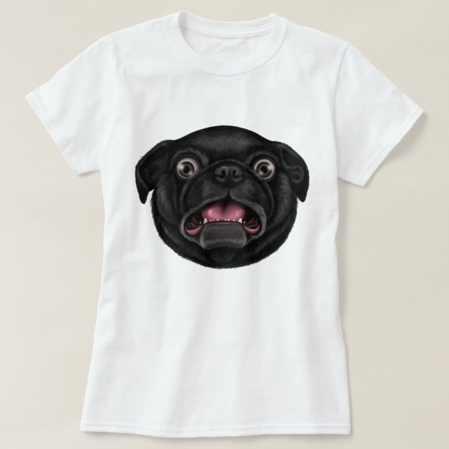 Camiseta Derpy Pug (Diseño del anverso)