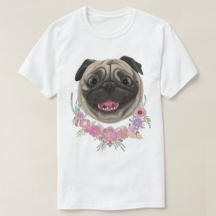 Camiseta Derpy Pug sonriente