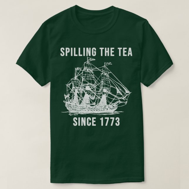 Camiseta Derramamiento del té desde 1773 (Diseño del anverso)