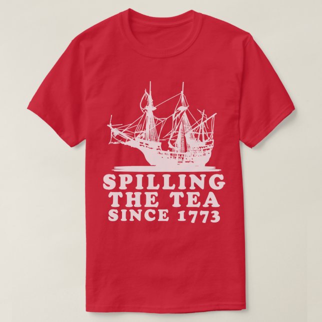 Camiseta Derramamiento del té desde 1773 2 (Diseño del anverso)