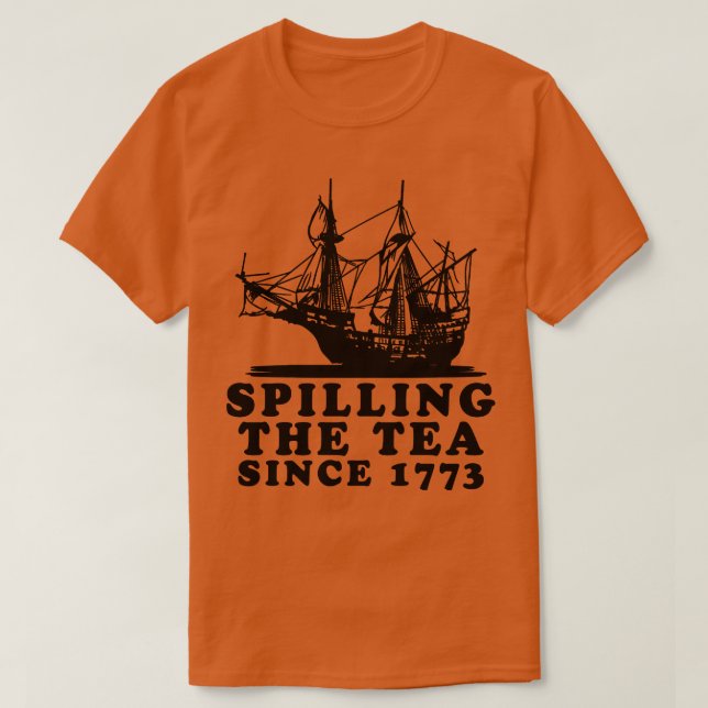 Camiseta Derramamiento Del Té Desde 1773 3 (Diseño del anverso)