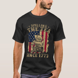 Camiseta Derramamiento del té desde 1773, curioso retro est