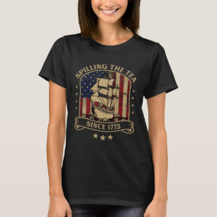 Camiseta Derramamiento Del Té Desde La Cita De Historia Est