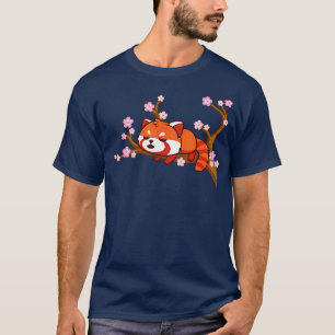 Camiseta Derramamiento divertido de pandas rojas