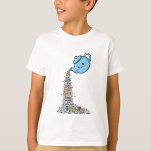 Camiseta Derramando el Té Tetera Kawaii Chismes para Niños
