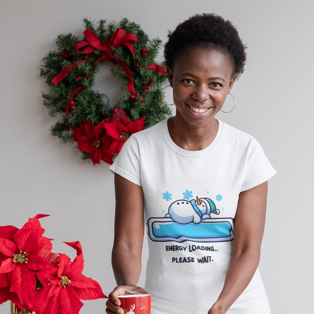 Camiseta Derramando la divertida energía de carga de Snowma (Subido por el creador)