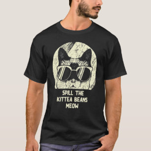 Camiseta Derramar Los Granos De Kittea Miau Gato Humor Ga