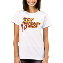 Derrame con salsa asombrosa Gráfica divertida de W