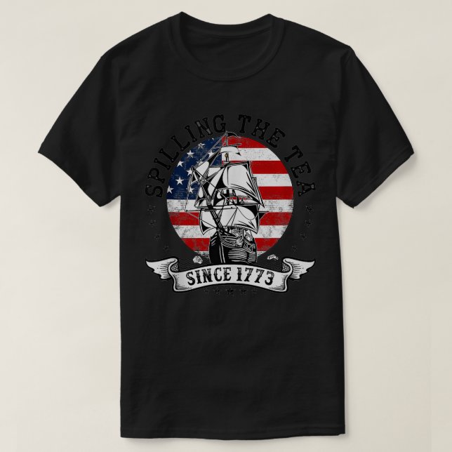 Camiseta Derrame El Té Desde 1773 Profesor Pro De Historia  (Diseño del anverso)