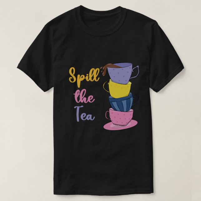 Camiseta Derrame El Té - Té Drinker (Diseño del anverso)