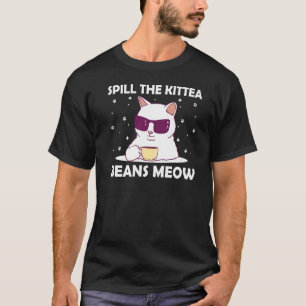Camiseta Derrame judías de kittea, humor negro para gato 3