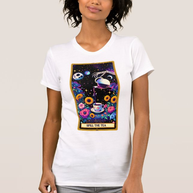Camiseta Derrame la tarjeta Tea Tarot (Anverso)