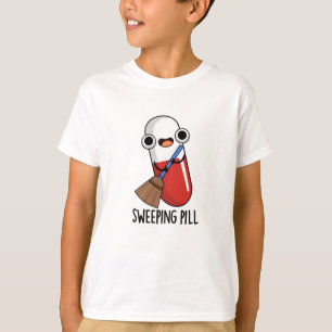 Camiseta Derrame pastilla Graciosa Medicina Pun Oscuro BG