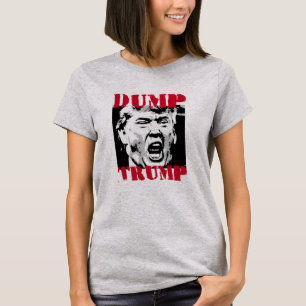 Camiseta DERRIBA A TRUMP - LETRAS ROJAS - Anti-Trump -