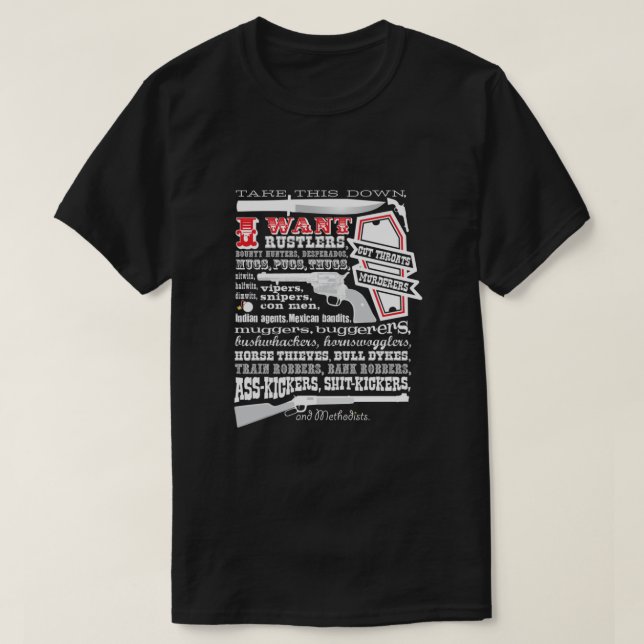 Camiseta Derriba Esto Quiero Saddles Deslumbrantes (Diseño del anverso)