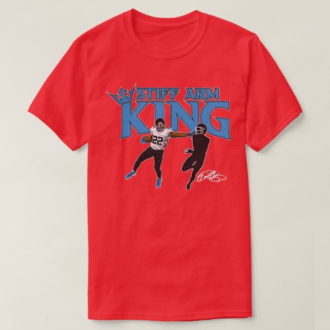 Camiseta Derrick Henry Stiff Arm King TShirt (Diseño del anverso)