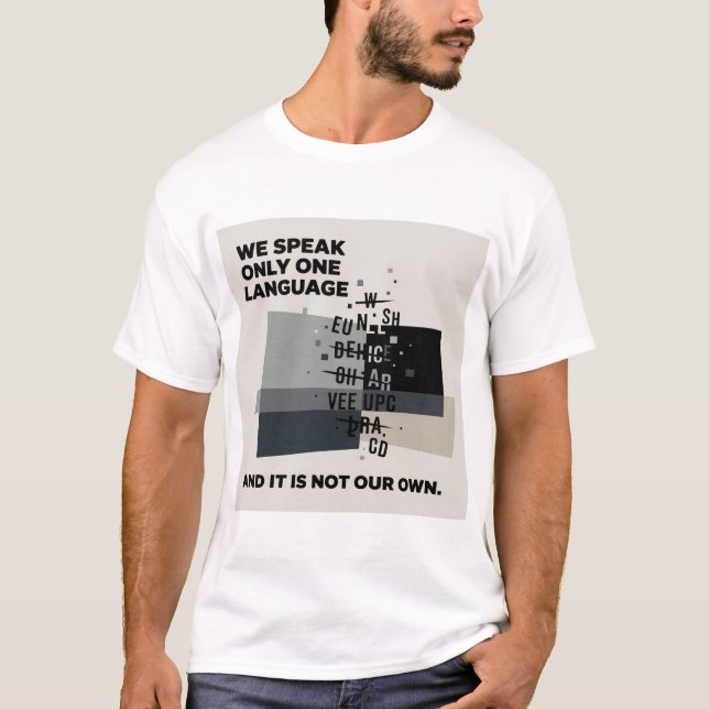 Camiseta Derrida "Monoligualismo" #2 (Anverso)