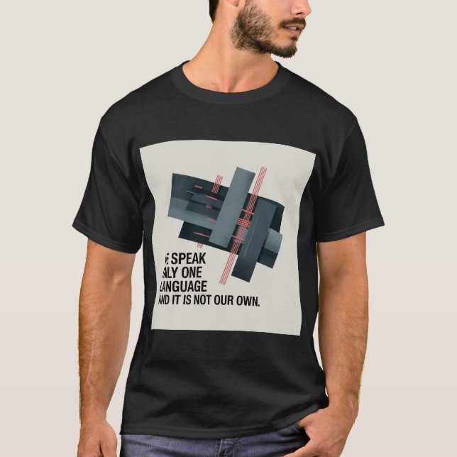Camiseta Derrida "Monolingualismo" #1 (Anverso)