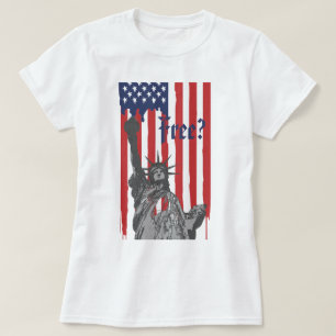 Camiseta Derritiendo la estatua de la bandera estadounidens