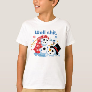 Camiseta Derrumbe Divertido del Muñeco de Nieve de Navidad
