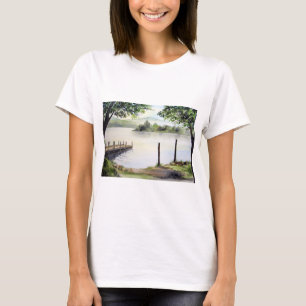 Camiseta Derwent Water Keswick England Pintado de acuarela