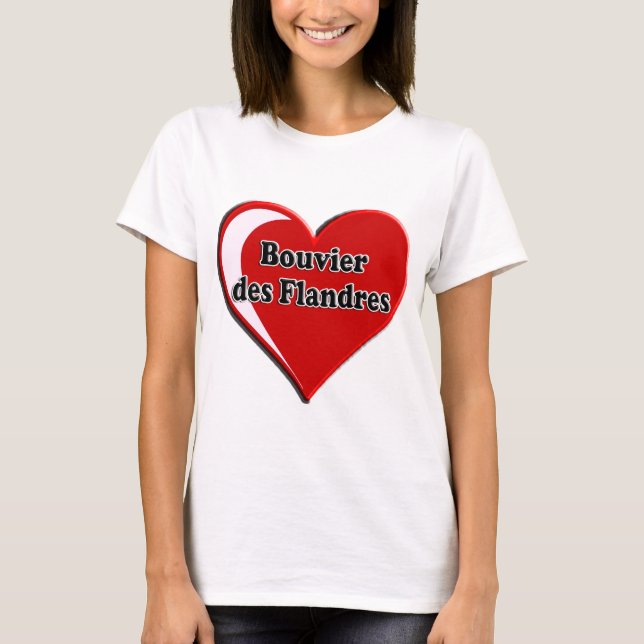 Camiseta DES Flandres de Bouvier en el corazón para los (Anverso)