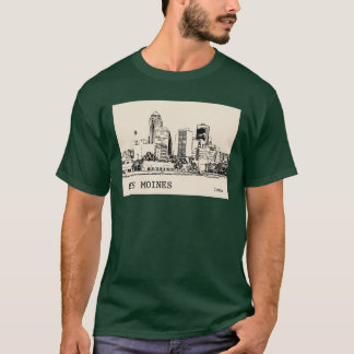 Camiseta Des Moines Iowa sobredimensionado