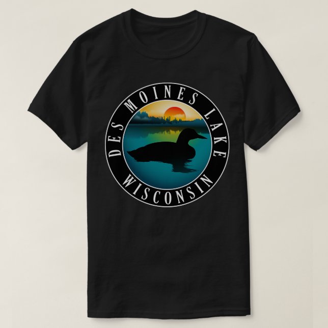 Camiseta Des Moines Lake Wisconsin Loon (Diseño del anverso)