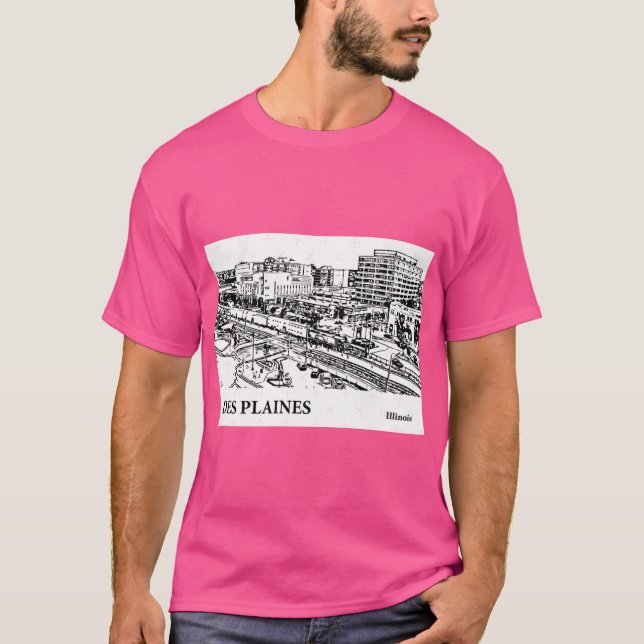 Camiseta Des Plaines Illinois (Anverso)