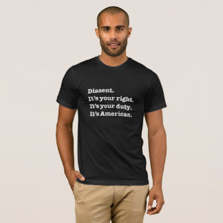 Camiseta Desacuerdo. Texto blanco en fondo oscuro
