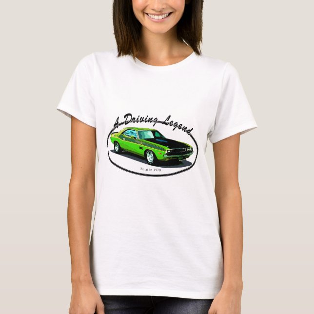 Camiseta Desafiador de 1970 Dodge (Anverso)