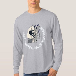 Camiseta Desafiar la escalada en roca interior por gravedad
